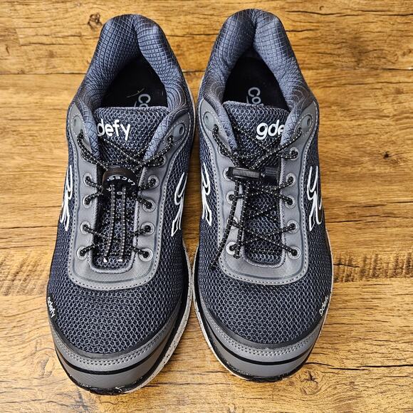 Gdefy Grey Mighty Walk Black Grey Walking Comfort Sneaker size 8